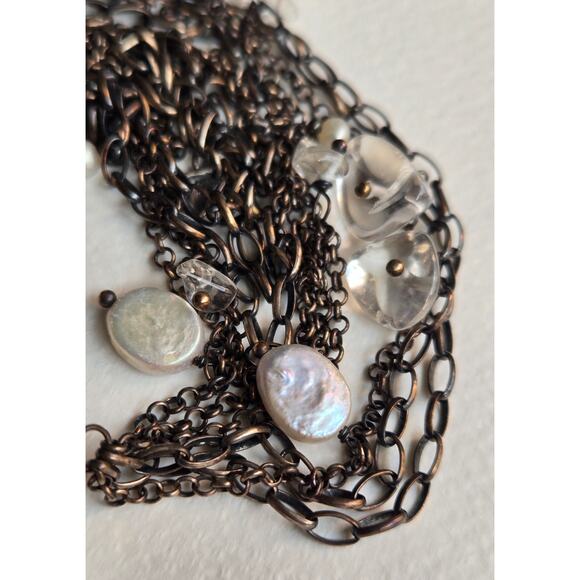 Vintage N1492 Retired Silpada Sterling Silver Crystals & Pearls Necklace, 35" - Picture 9 of 10